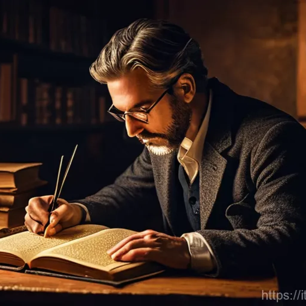 스토리텔러 실무에서의 창의적 문제 해결 사례와 전략 분석과 연구 - **Prompt: The Problem's Hidden Story - A Narrative Detective**
    Detailed image of a thoughtful, m...