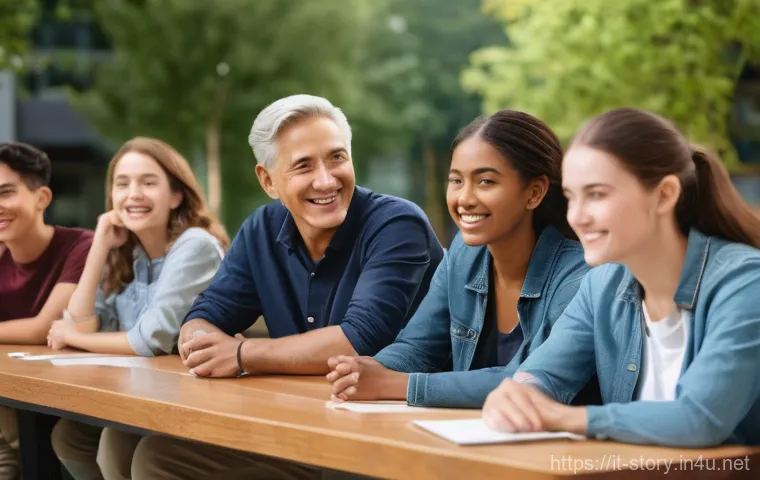 스토리텔러로 성공한 사례 분석 - A warm, inviting scene featuring a young adult woman, dressed in a fashionable, yet modest, knitted ...