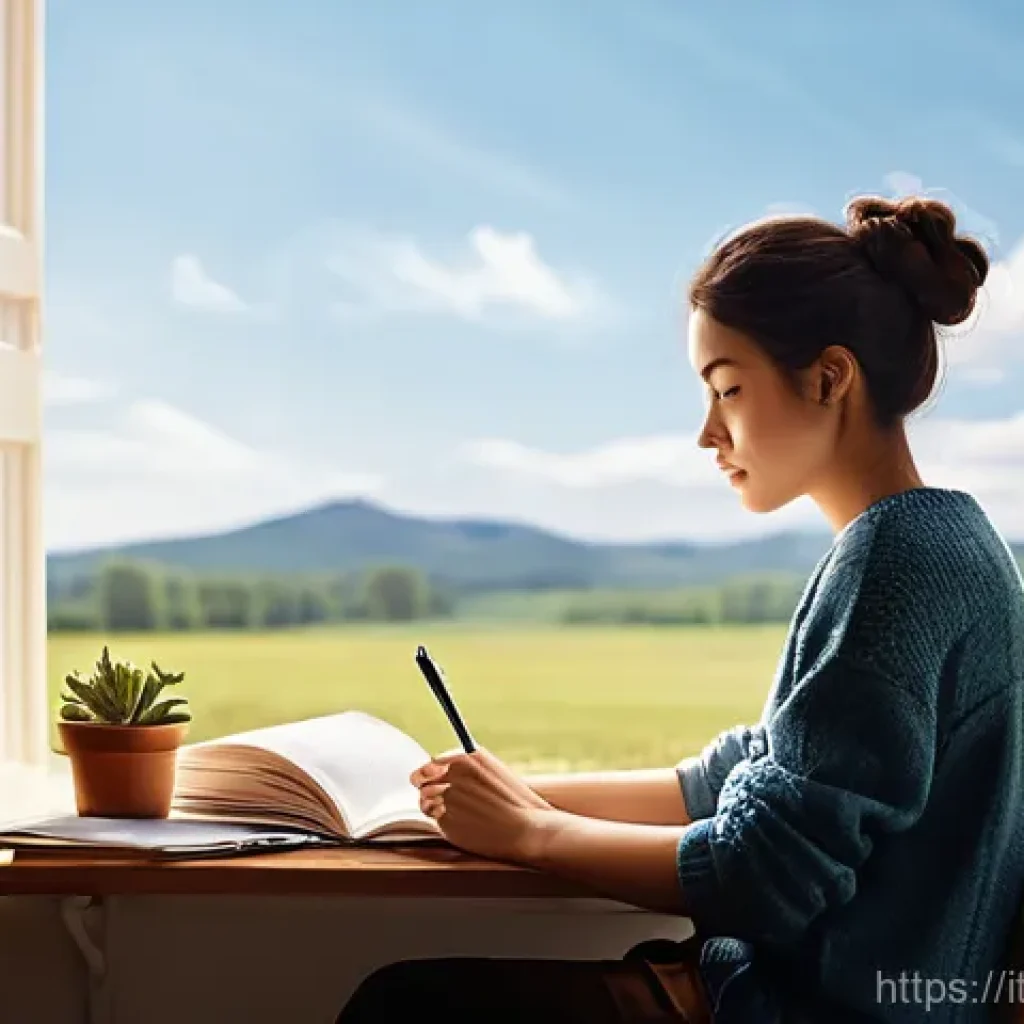 스토리텔러로서 전문성을 키우는 방법 - **Prompt 1: Discovering Your Unique Voice**
    "A young adult, perhaps a writer or creative, sits i...