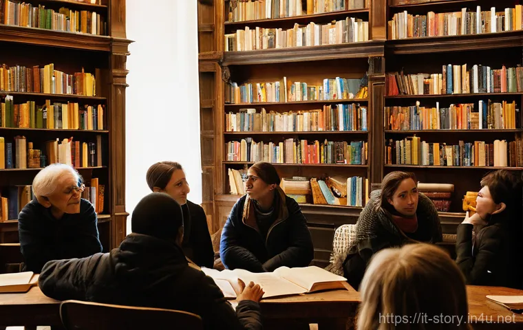 스토리텔러 직업의 성공 사례와 성장 가능성 분석과 연구 - **The Whispering Echoes of Imagination:** A diverse group of people, ranging from teenagers to elder...