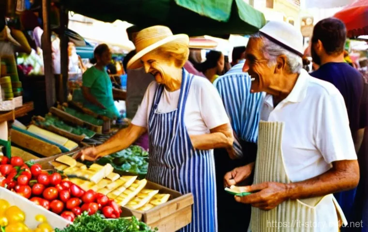 스토리텔러 직무 적성 테스트 - **Prompt 1: The Observer in the Sicilian Market**
    A wide-angle shot capturing a bustling outdoor...