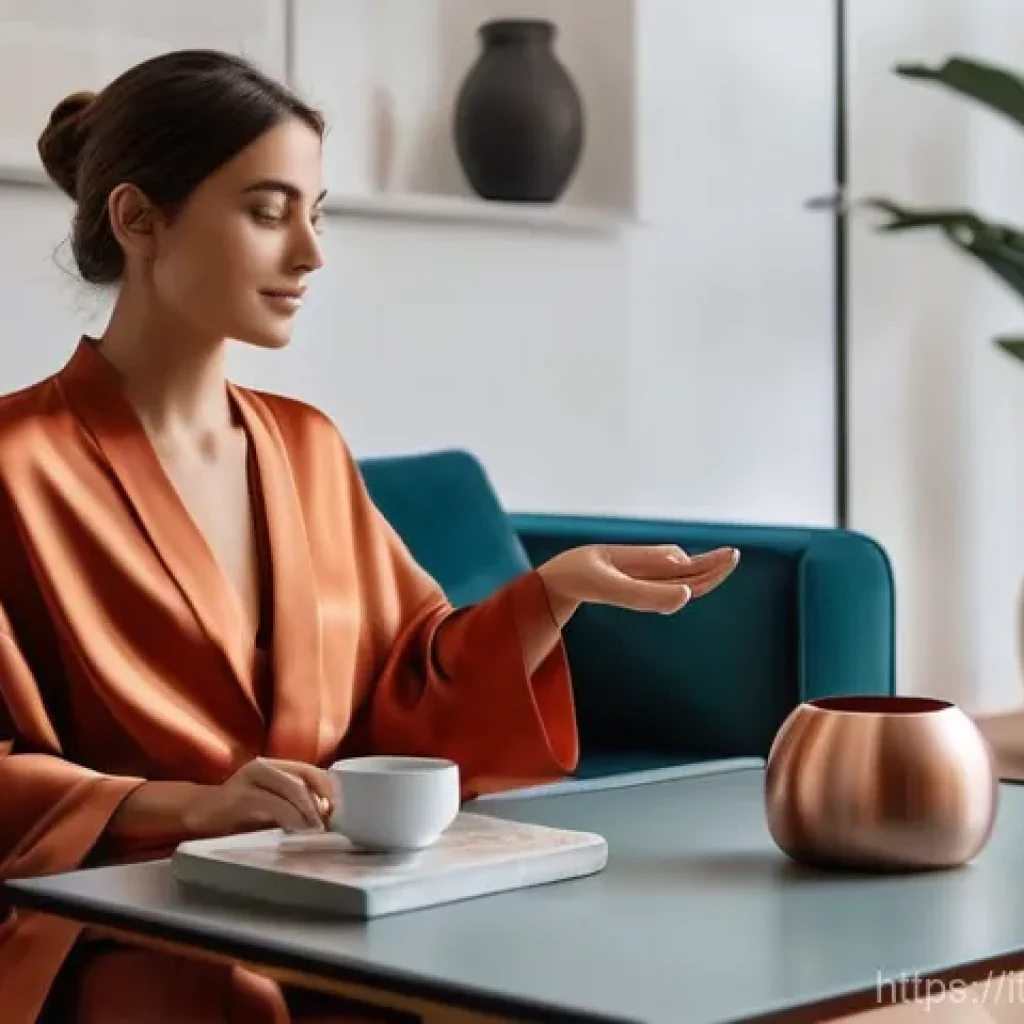 스토리텔러로서 사회적 기여 가능성 - **Prompt:** A young Italian woman in her late 20s, dressed in elegant yet comfortable loungewear (su...