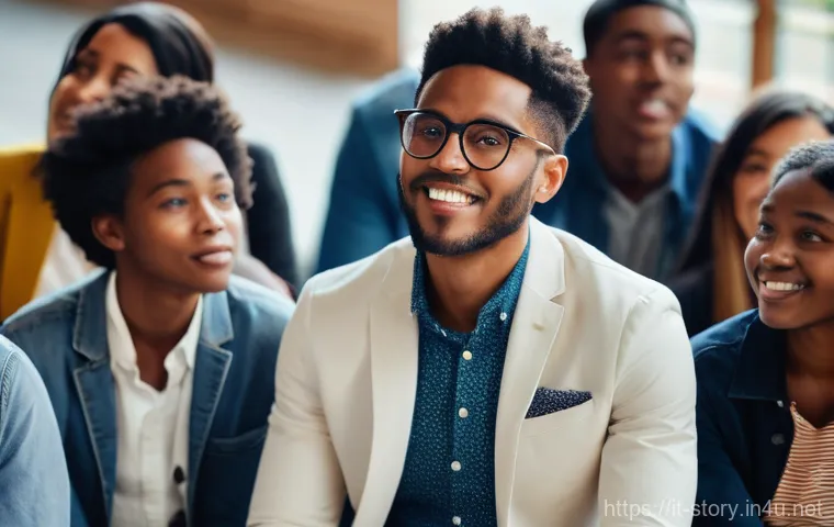 스토리텔러 자격증과 경력 목표 설정 - **Prompt 1: The Captivating Storyteller**
    A diverse group of adults and teenagers are gathered i...