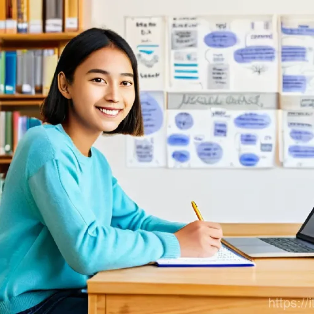 스토리텔러 필기 시험의 필수 암기 사항 - **Prompt: "A vibrant and energetic young adult student, approximately 19 years old, gender-neutral, ...