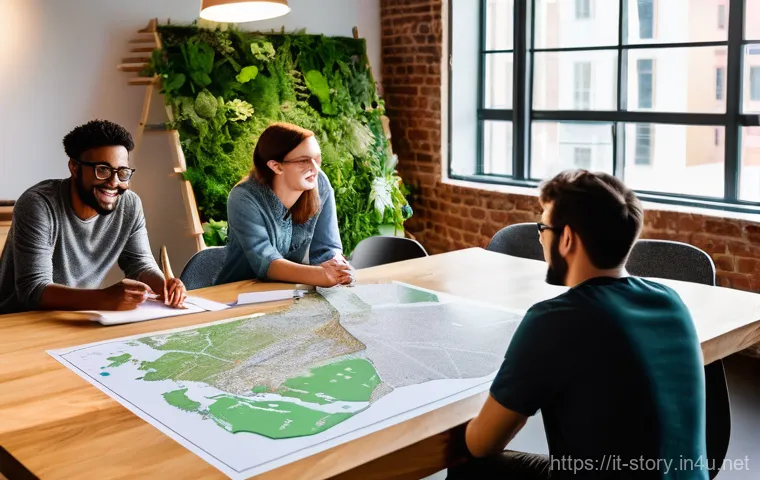 스토리텔러 관련 직업과 디지털 기술의 접목 사례 - **AI-Powered Creative Flow:** A person in their late 20s to early 30s, dressed comfortably in smart-...