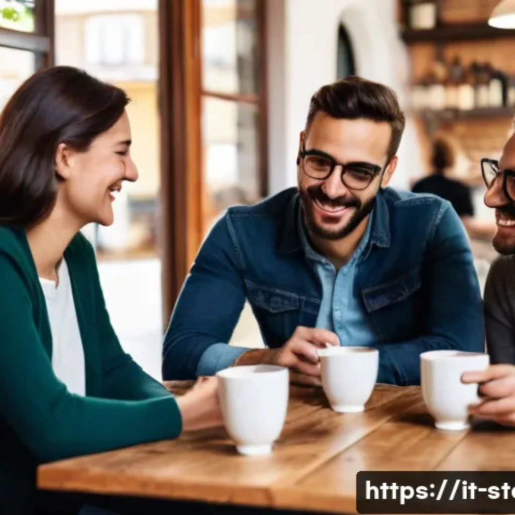스토리텔러로서의 성공적인 첫 프로젝트 사례 - **Prompt:** "A warm and inviting scene inside an authentic Italian cafe with rustic wooden tables an...