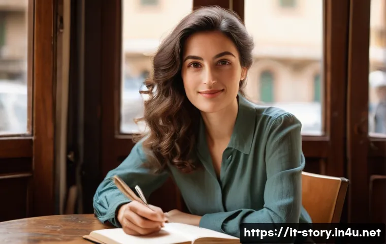 스토리텔러로서의 자기 브랜드 만들기 - **Prompt:** A young, elegantly dressed Italian woman in her late 20s to early 30s, with warm, expres...