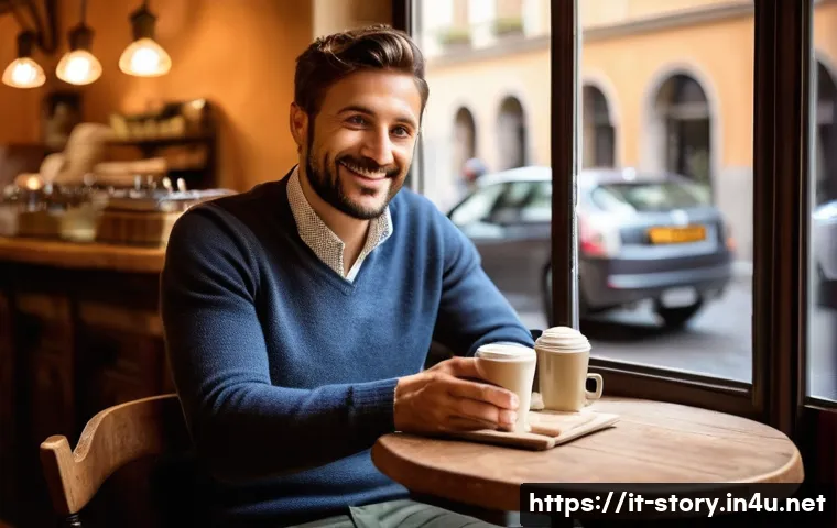 스토리텔러가 알아야 할 글쓰기 기술 - **Prompt for "Virtual Coffee Dialogue":**
    "A charming, authentic Italian café, possibly in Rome ...