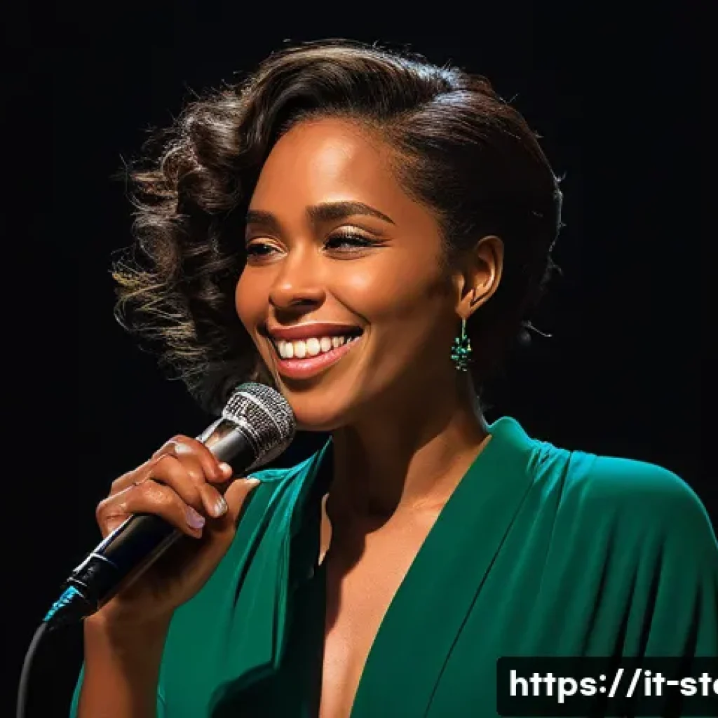 스토리텔러 실기 시험의 주요 평가 요소와 전략 분석 - **Prompt:** A female storyteller, mid-performance on a dimly lit, intimate stage. She is in her late...