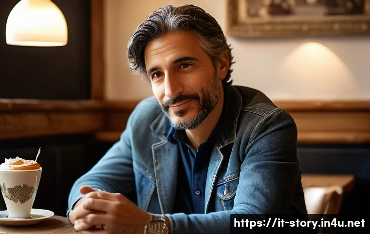 스토리텔러가 겪는 성공과 실패의 사례 - A warm and inviting scene of an Italian storyteller in a cozy, sunlit café in Rome, passionately sha...