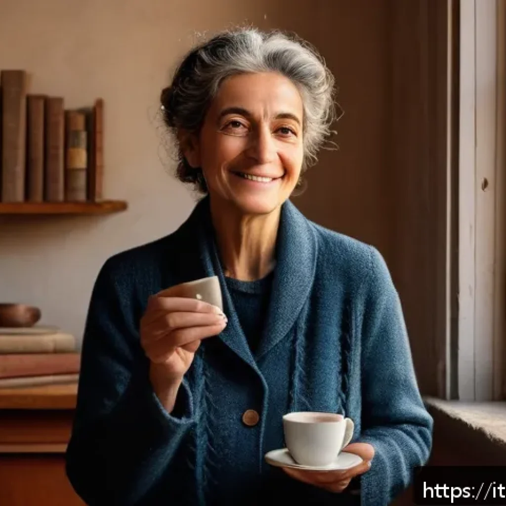 스토리텔러 관련 직업의 다양한 이야기 제작 방법과 사례 - A warm, authentic Italian storyteller in a cozy, sunlit room filled with cultural elements like vint...