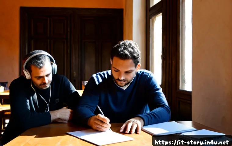 스토리텔러 관련 직업과 스토리 제작 방법과 사례 분석 - Photorealistic editorial workspace in Rome, an Italian storyteller and documentary producer reviewin...