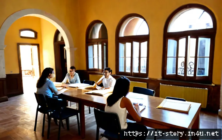 스토리텔러와 관련된 전공 과목 추천 - Photorealistic Italian university storytelling workshop, diverse young adult students seated around ...